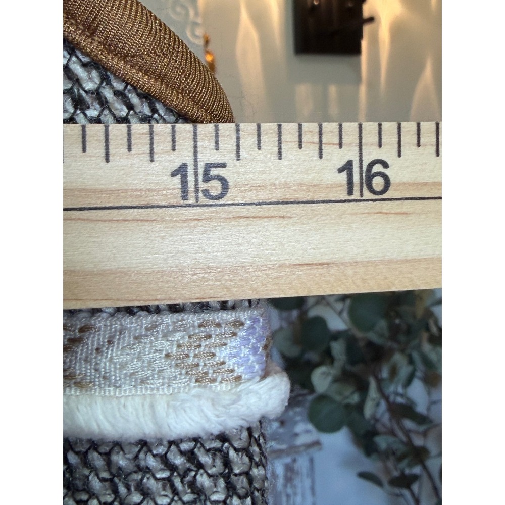 THML Boho Tassel Fringe Knit Vest Brown Grey Cream Western Embroidered Small - Picture 7 of 10
